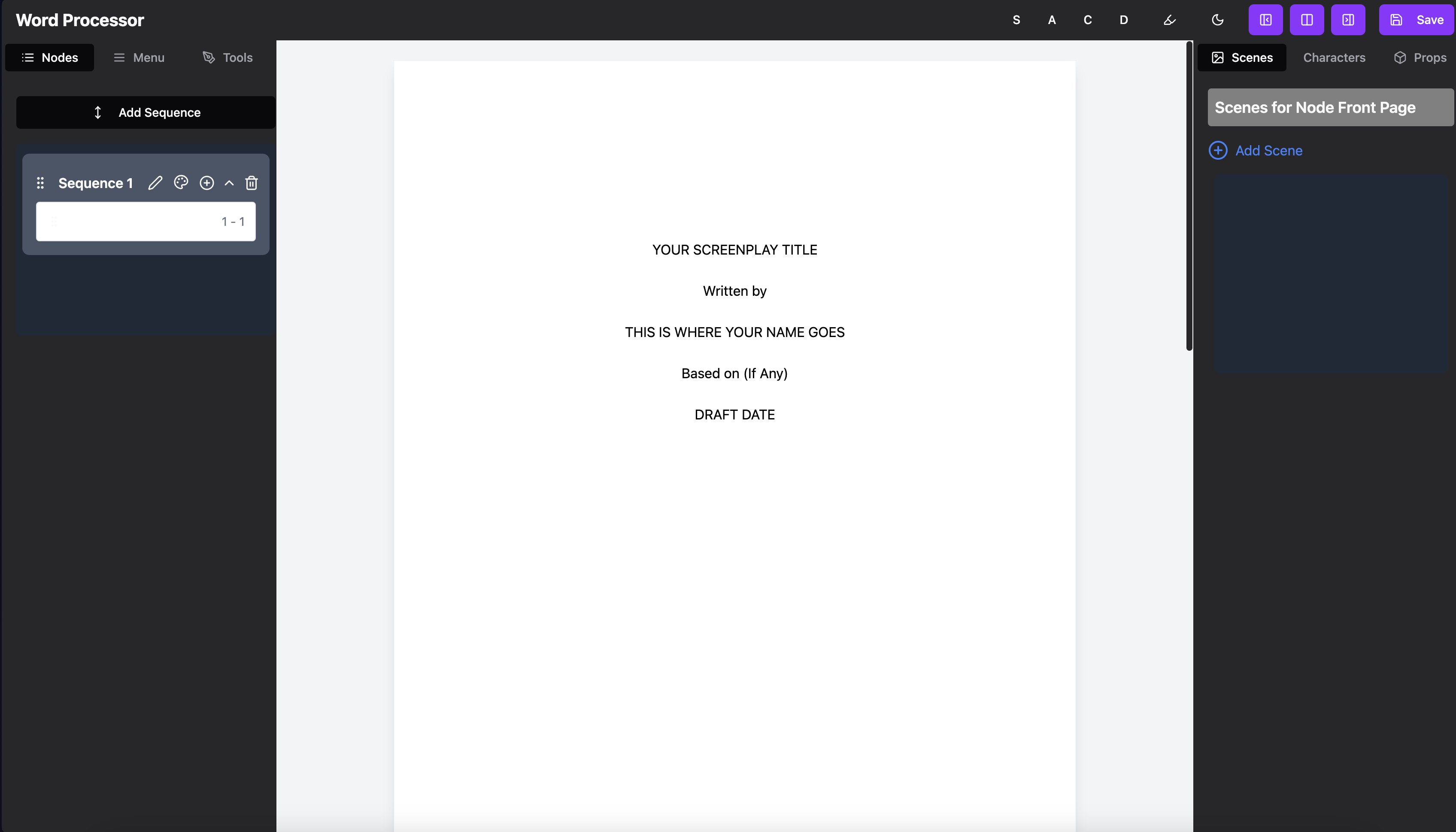 SCRIPT WRITER